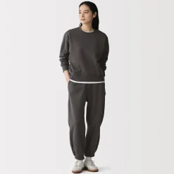 Muji Pantalon de jogging en coton mélangé pour femme