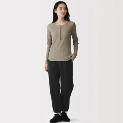 Muji Pantalon de jogging en coton mélangé pour femme