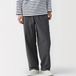 New Muji Pantalon extensible dans les deux sens à taille élastiquée pour homme