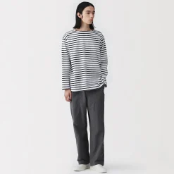 New Muji Pantalon extensible dans les deux sens à taille élastiquée pour homme