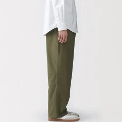 New Muji Pantalon extensible dans les deux sens à taille élastiquée pour homme
