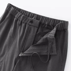 New Muji Pantalon extensible dans les deux sens à taille élastiquée pour homme