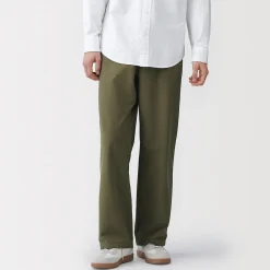 New Muji Pantalon extensible dans les deux sens à taille élastiquée pour homme