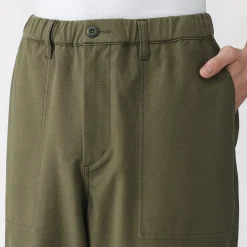 New Muji Pantalon extensible dans les deux sens à taille élastiquée pour homme