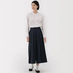 Discount Muji Pantalon Hakama unisexe à double tissage