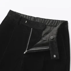 Clearance Muji Pantalon large à plis en velours côtelé mélangé kapok pour femme
