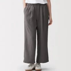 Discount Muji Pantalon large en lin lavé pour femme