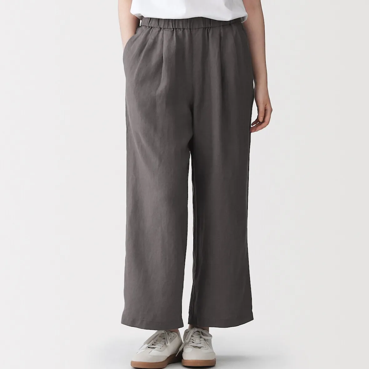 Discount Muji Pantalon large en lin lavé pour femme