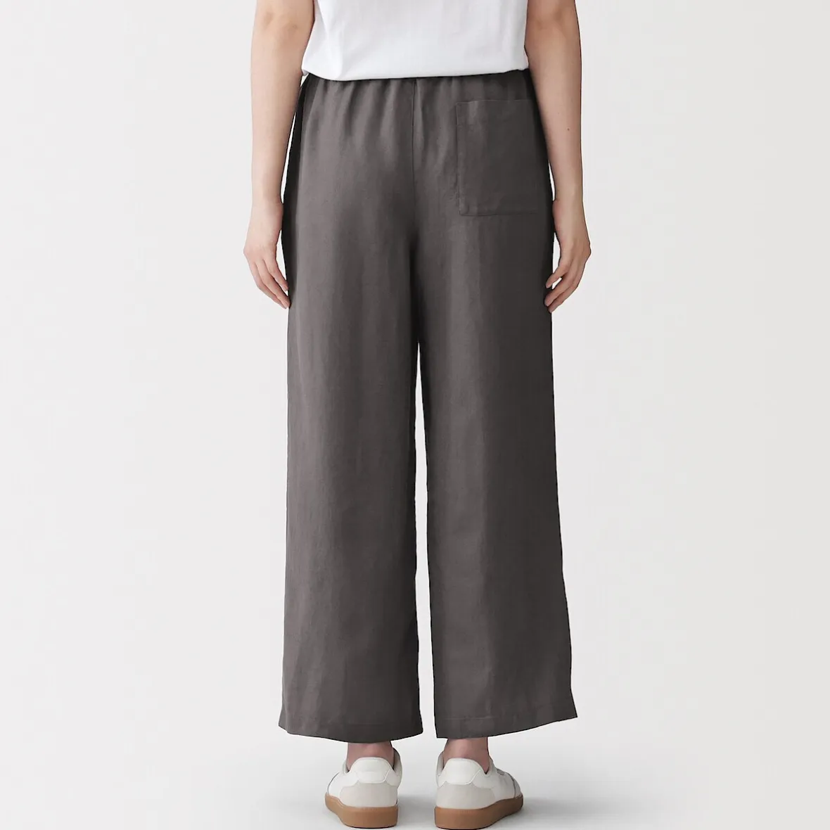 Discount Muji Pantalon large en lin lavé pour femme