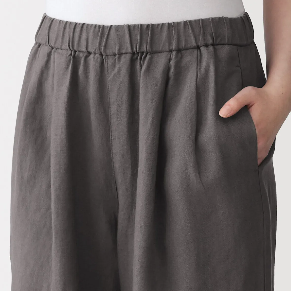 Discount Muji Pantalon large en lin lavé pour femme