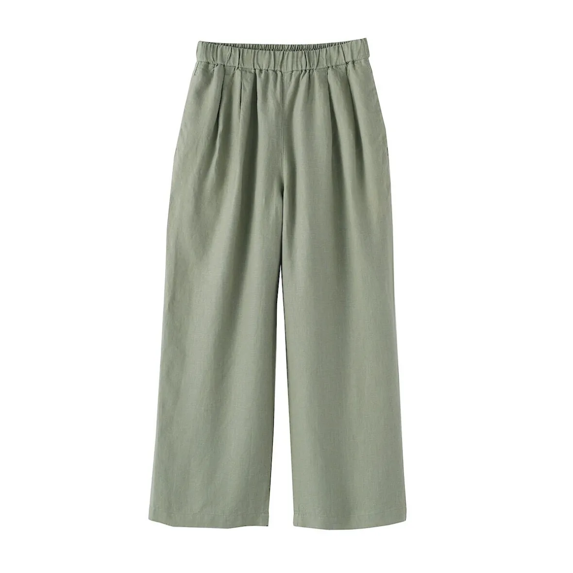 Discount Muji Pantalon large en lin lavé pour femme