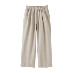 Discount Muji Pantalon large en lin lavé pour femme