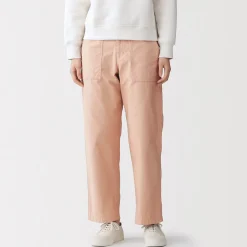 Outlet Muji Pantalon longueur cheville en coton délavé pour femme