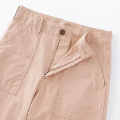 Outlet Muji Pantalon longueur cheville en coton délavé pour femme
