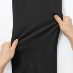 Muji Pantalon plissé ajusté en stretch brossé pour homme