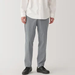 Online Muji Pantalon plissé ajusté et stretch pour homme