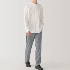 Online Muji Pantalon plissé ajusté et stretch pour homme