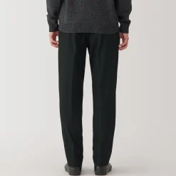 Online Muji Pantalon plissé ajusté et stretch pour homme