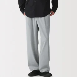 Best Muji Pantalon plissé large Quick Dry pour homme
