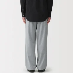Best Muji Pantalon plissé large Quick Dry pour homme