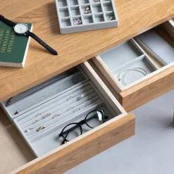 Muji Plateau en velours 2 compartiments L16X P12X H2.5cm