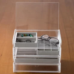 Muji Plateau en velours 2 compartiments L16X P12X H2.5cm