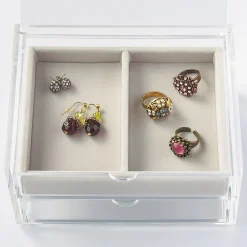 Muji Plateau en velours 2 compartiments L16X P12X H2.5cm