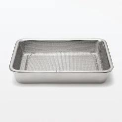 Outlet Muji Plateau rectangulaire en acier inoxydable L