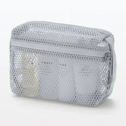 Hot Muji Pochette en maille polyester - Petit, Gris