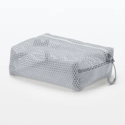 Hot Muji Pochette en maille polyester - Petit, Gris