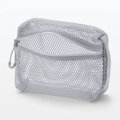 Hot Muji Pochette en maille polyester - Petit, Gris