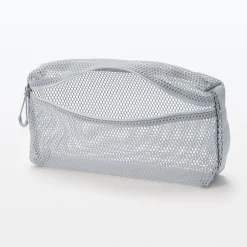 Sale Muji Pochette en maille polyester - Moyenne, Gris