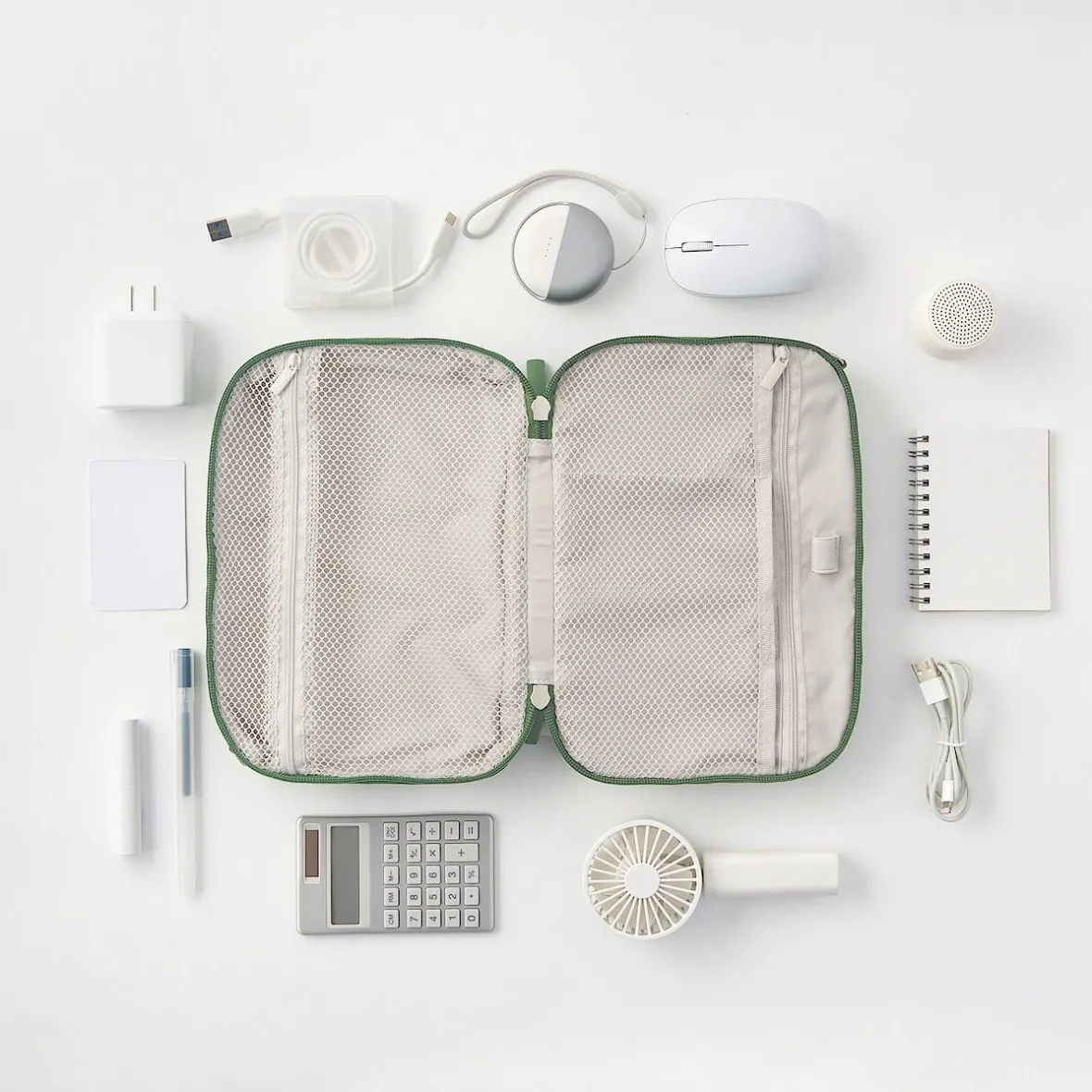 Sale Muji Pochette en PU Combinations Case ‐ Grande, Gris