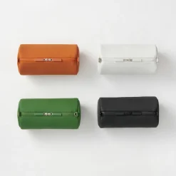 Outlet Muji Pochette en PU Combinations Case ‐ Cylindrique, Orange