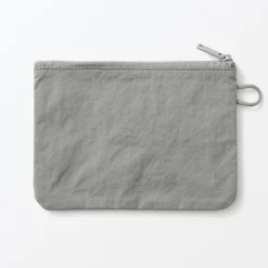 New Muji Pochette zippée en nylon texturé ‐ Moyenne