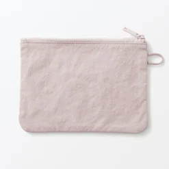 New Muji Pochette zippée en nylon texturé ‐ Moyenne