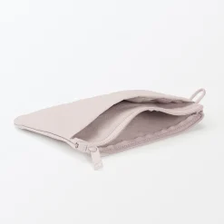 New Muji Pochette zippée en nylon texturé ‐ Moyenne