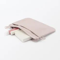 New Muji Pochette zippée en nylon texturé ‐ Moyenne