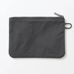 New Muji Pochette zippée en nylon texturé ‐ Moyenne