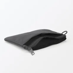 New Muji Pochette zippée en nylon texturé ‐ Moyenne