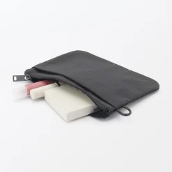 New Muji Pochette zippée en nylon texturé ‐ Moyenne