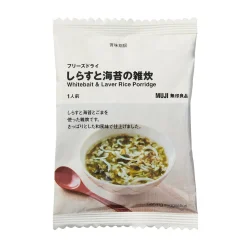 Clearance Muji Porridge de riz aux blanchailles et algues nori 16.7g