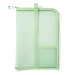 Best Muji Porte-documents en nylon maillé avec fermeture éclair - A4, Vert One Colour