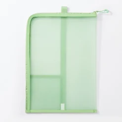 Best Muji Porte-documents en nylon maillé avec fermeture éclair - A4, Vert One Colour