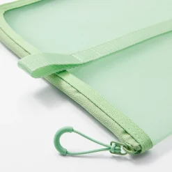 Best Muji Porte-documents en nylon maillé avec fermeture éclair - A4, Vert One Colour