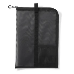 New Muji Porte-documents en nylon maillé avec fermeture éclair - A4, Noir