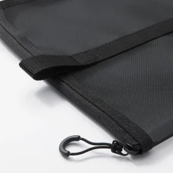 New Muji Porte-documents en nylon maillé avec fermeture éclair - A4, Noir