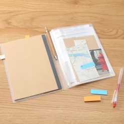 Clearance Muji Protège‐carnet avec poches en polypropylène