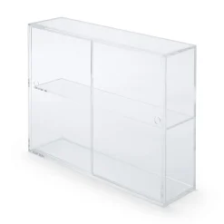 Clearance Muji Présentoir en acrylique avec portes coulissantes L33.6X P8.4X H24.4cm