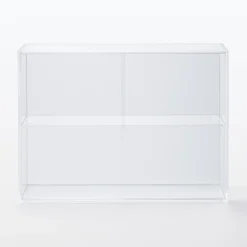 Clearance Muji Présentoir en acrylique avec portes coulissantes L33.6X P8.4X H24.4cm